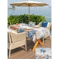 thumbnail image 5 of Outdoor Tablecloth with Umbrella Hole for Patio/Picnic/Party/Camping, Crab Coastal Waterproof Table Cloth Rectangle Table Cover Washable, Summer Beach Coral Starfish Blue Grey (54"x 80"), 5 of 8