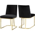 thumbnail image 2 of Meridian Furniture Heidi Black Velvet Dining Chair (Set of 2), 2 of 5