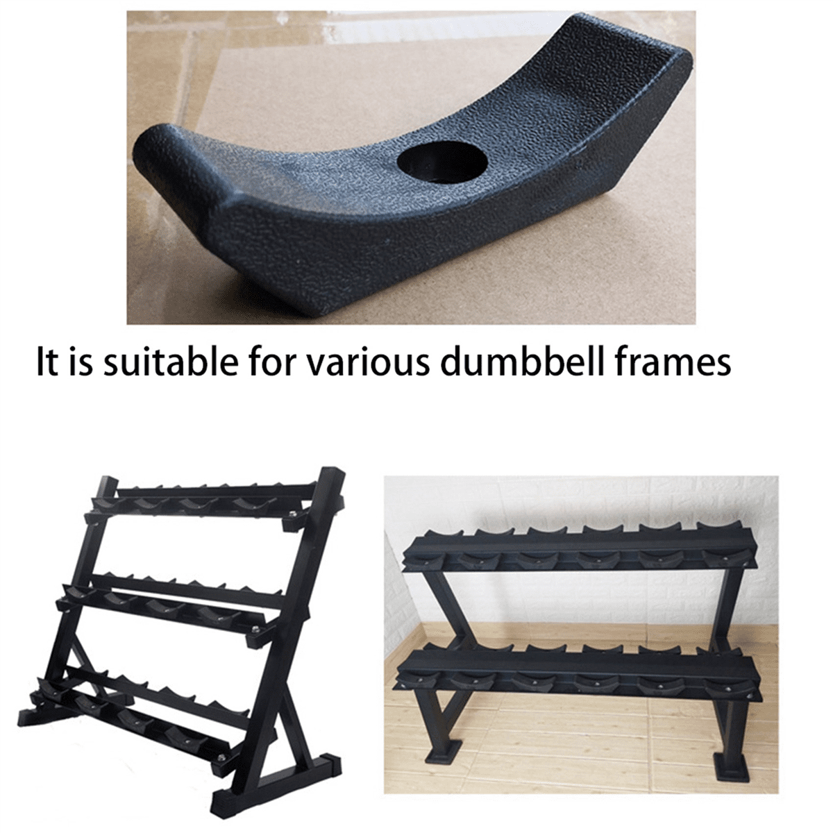 15 Pcs Dumbbell Racks Dumbbell Holders Dumbbell Brackets Dumbbell Storage Weight Stands,15 x Dumbbell Racks,black