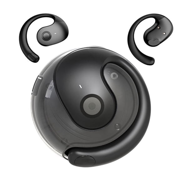 YIFNA Built-In Microphone Wireless Over-Ear Earbud with Cable, Black
