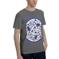thumbnail image 2 of Bingfone Blue And White Porcelain Pattern Men'S Loose Fit Short-Sleeve Pocket T-Shirt, 2 of 7
