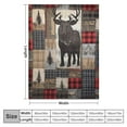thumbnail image 4 of ARISTURING Wolf Bear and Deer Throw Blanket Rustic Cabin Decor Woodland Blanket Plaid Christmas Blanket Gifts for Women Southwestern Farmhouse Decor for Couch Bed Livingroom, 4 of 6