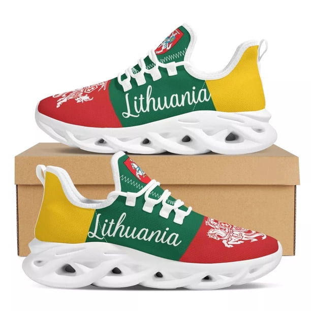 Zapatillas de deporte para mujer con diseño de bandera de Lituania, zapatillas de deporte para exteriores, zapatillas de deporte ligeras de malla, zapatos casuales de malla, zapatos planos