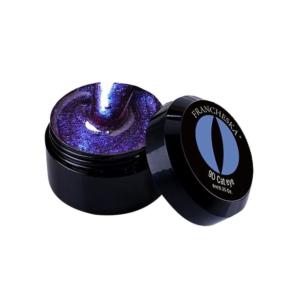 Esmalte de uñas en gel 9D con imán, brillo para ojos, LED, 8 ml