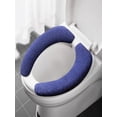 thumbnail image 3 of U - Shaped Toilet Seat Cushion/Pad, Universal Toilet Seat Cover Pad , Thickened Washable Polyester Fiber, Soft Warm Breathable Commode Seat Cushion, Easy Installation, Fits Round & Rectangular Seats, 3 of 5
