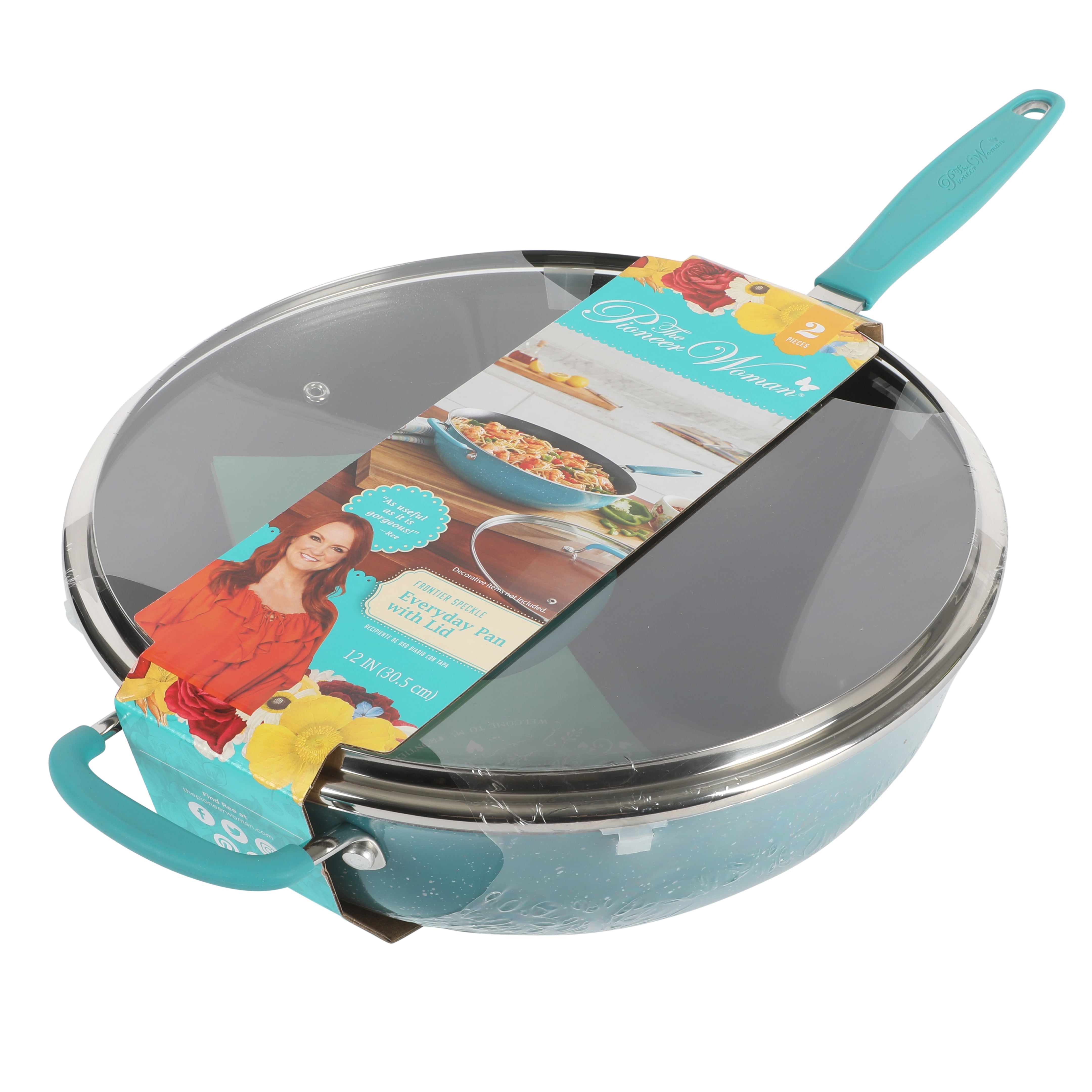 The Pioneer Woman Frontier Speckle Red 11-Inch & 9-Inch Non-Stick Fry Pan,  2 Piece 