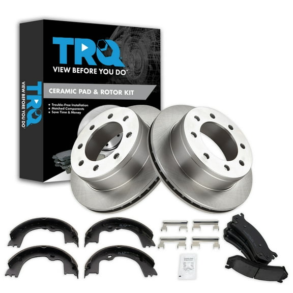 TRQ Rear Brake Pad & Rotor Kit Fits Select 2010-2013 Chevrolet 2010-2013 GMC