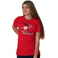 thumbnail image 3 of Be My Valentines Day Heart Love Women's Graphic T Shirt Tees Brisco Brands M, 3 of 6