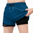thumbnail image 3 of Jinhomg Boys Running Shorts with Liner Quick Dry Athletic Shorts Gym Biker Shorts 2 in 1 Wokout Shorts Lightweight Outdoor Sportswear 7-17 Years, 3 of 8