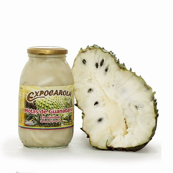 Expocarola Soursop in Syrup (Motas de Guanábana) 790g Jar – Colombian Import | Tropical Fruit Delight, Ready-to-Eat Dessert