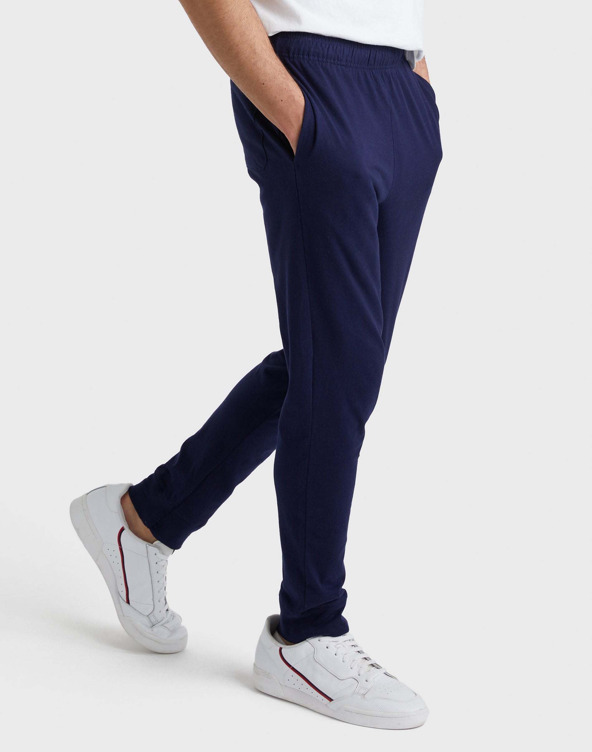 Hanes Men s Cotton Jersey Joggers Regular Fit Adjustable Waistband Side Pockets 30.5 Inseam Walmart