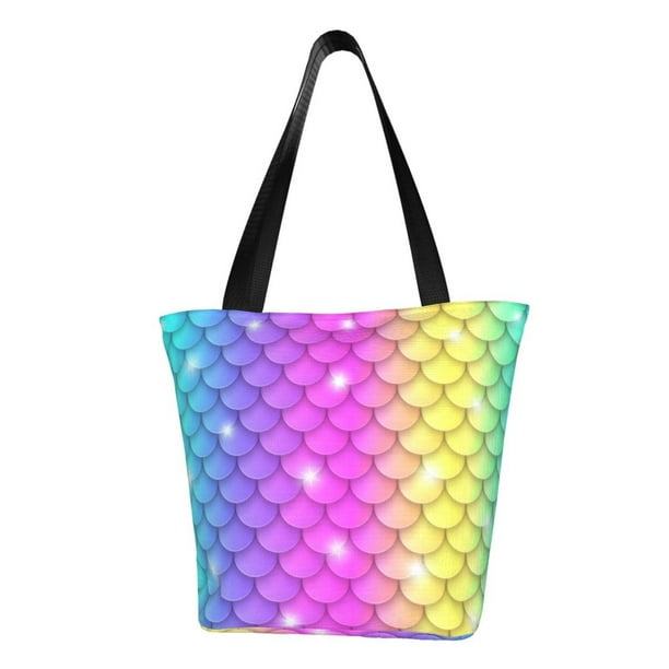 Easygdp Rainbow Scales2 Bolso de Hombro para Mujer, Bolso Bandolera y Cartera de Mano Elegante para Uso Diario