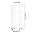 thumbnail image 3 of HOZVOMI Double Layer Hexagonal Rotating Floor Standing Clothes Hanger, Movable Indoor Clothes Drying Rack for Home and Dormitory, 3 of 6