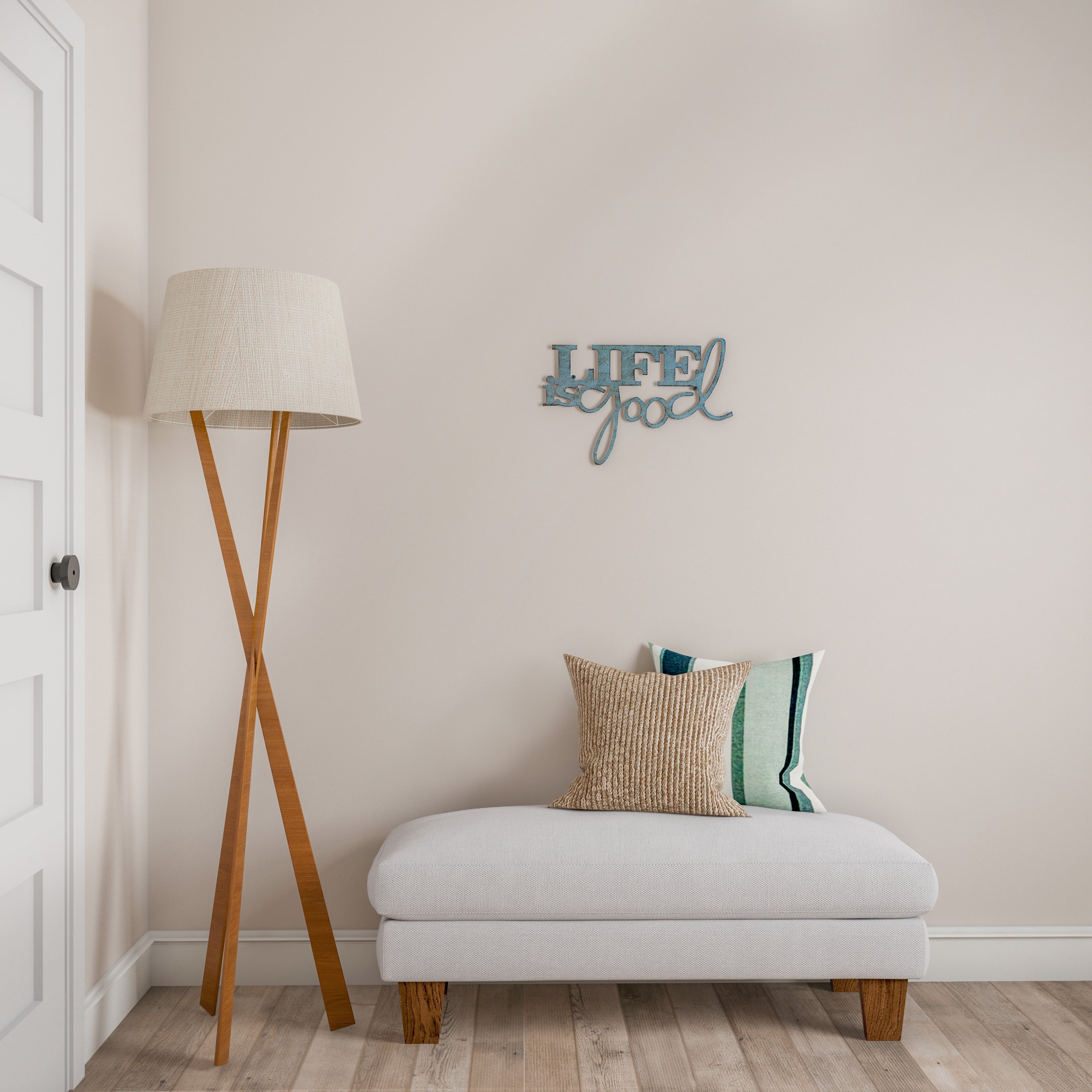 Lavish Home Life is Good Wall Art - 3D Word Art Decorative Metal Wall Sign