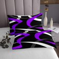 thumbnail image 3 of Erosebridal Geometric Stripe Coverlet Set King,Abstract Artwork Bedding Set,Geometry Lines Decor,Breathable,3 Pieces, 3 of 5