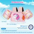 thumbnail image 5 of MoKo Kids Floaties Swim Vest for 22-66 Lbs, Swimming Training Equipment with Three Security Buckle for 3-10 Years Girls Boys, Pink Unicorn, 5 of 6