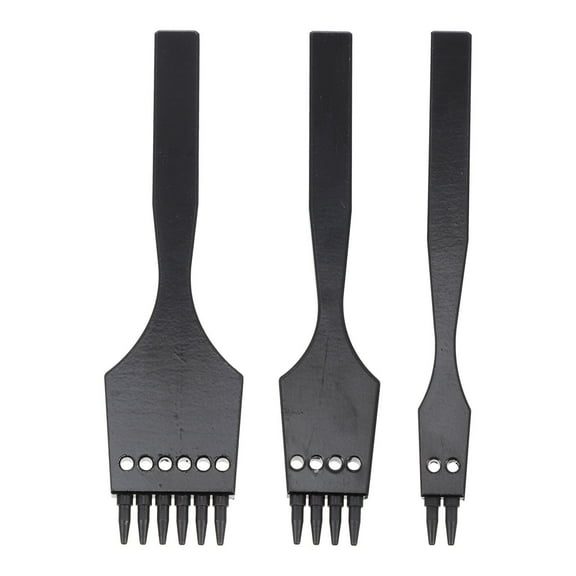 Jiandong Leather Hole Punch 3 Pcs Alloy Steel Hole Punches Tool DIY Leather Tool Leather Stitching Punch Tools(4.45X1.1X0.24Inch)