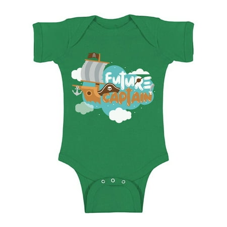 Awkward Styles Future Captain Bodysuit Short Sleeve for Newborn Baby Cute Gifts for 1 Year Old Funny Pirate One Piece Top for Baby Boy Funny Pirate One Piece Top for Baby Girl Birthday Party