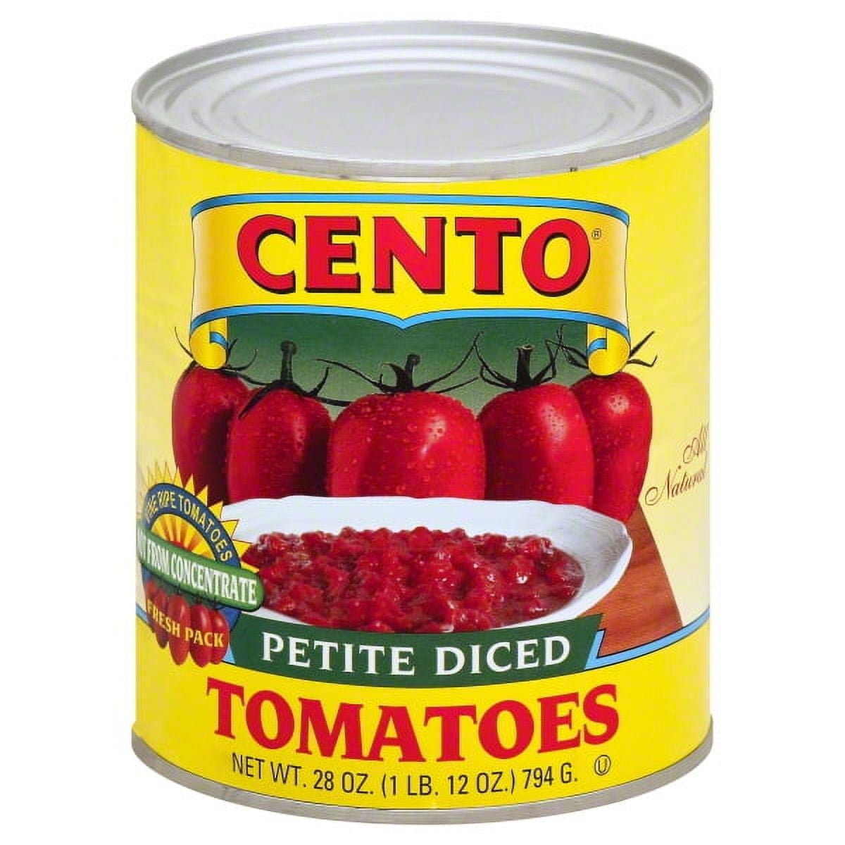 (12 pack) Cento Petite Diced Tomatoes In Puree, 28 oz - allergens not contained