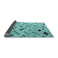thumbnail image 2 of Ahgly Company Indoor Rectangle Solid Light Blue Modern Area Rugs, 2' x 3', 2 of 4