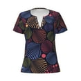 thumbnail image 3 of Naloa Colorful Shells Print T-Shirts Short Sleeve V Neck Tees for Women Fashion Tops Trendy Lightweight Soft Casual Summer Outfits Clothes, 3 of 5