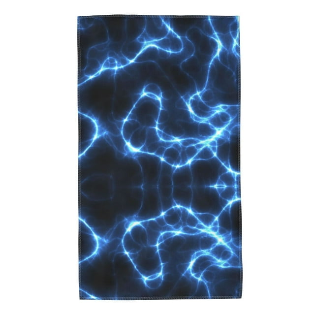 Fotbe Blue Lightning Pattern Premium Towels , (27.5x16in) Lightweight and Highly Absorbent Quick Drying Microfiber Towel, Perfect for Daily Use