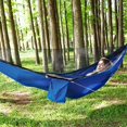 thumbnail image 3 of Hamaca de camping con mosquitera de nailon, doble, impermeable, ligera, portátil para senderismo, pesca, 3 of 5