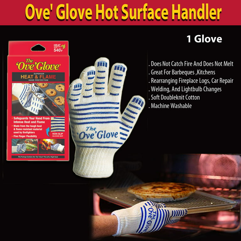Ove Glove Hot Surface Handler Oven Mitt Glove, Perfect for  Kitchen/Grilling, 540 Degree Resistance, As Seen On TV Household Gift, Heat  & Flame,Tan