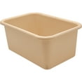 thumbnail image 2 of Teacher Created Resources Small Plastic Storage Bin, Light Brown, Pack of 6, 2 of 4