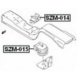 thumbnail image 2 of Febest REAR ENGINE MOUNT MT # SZM-014 OEM 11710-65D03, 2 of 2