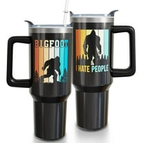 40oz Tumbler with Handle - Bigfoot Design, Insulated Cup for Men, Dad - Gifts for Father''s Day, Birthday, Christmas
