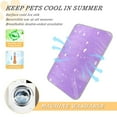 thumbnail image 5 of Pet Cooling Pad Foldable Self Cooling Mat Breathable Pet Cushion Sleep Pad for Dogs and Cats Purple Stars and Hearts S, 5 of 9