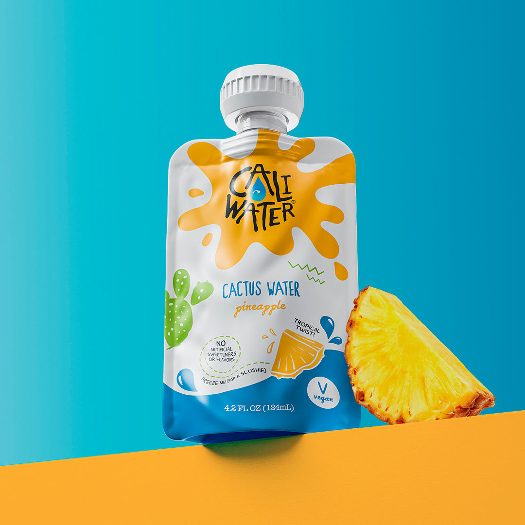 Pack of 6 Caliwater Water Cactus Pineapple Kid 6-Pack 25.2 oz