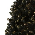 thumbnail image 3 of Northlight 7.5' Prelit Artificial Christmas Tree LED Black Crystal Pine with Gold Glitter - Clear, 3 of 6