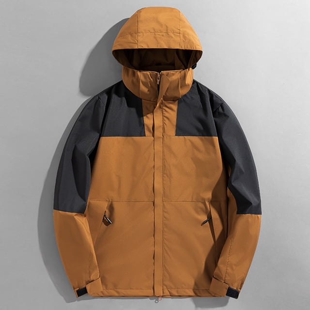 Chaquetas y abrigos casuales con capucha de manga larga para mujer, con gorra desmontable y resistente al viento, gruesa, tres en uno, para deportes al aire libre, cálida, para mujer.