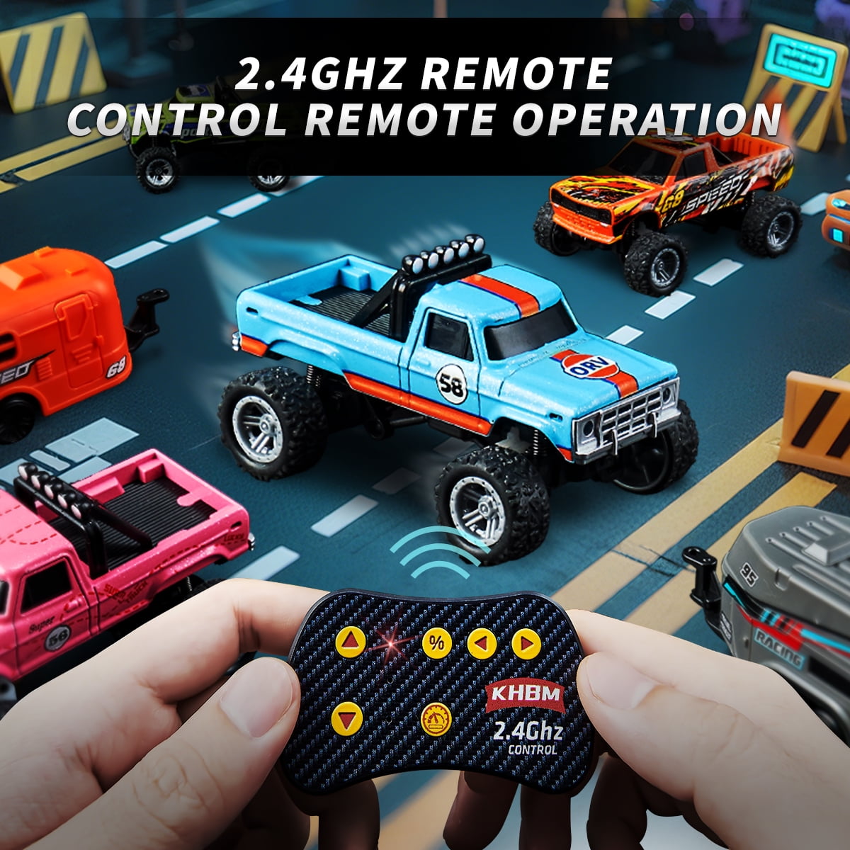 Mini Alloy RC Off - Road Trucks，2.4G Remote Control, Cool Lighting & 3 - Gear Power Adjustment，Kids' Racing Toy Cars