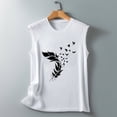 thumbnail image 4 of Hauts à Manches pour Femmes Mode Décontractée Sans Manches Imprimés Chandails en Molleton Fins Gilet Manches 1/2 pour Femmes, 4 of 5