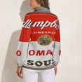 thumbnail image 2 of TOMATO SOUP Long Sleeve Blouse Woman Streetwear Casual Shirts Summer Oversize Woman Streetwear Clothing Birthday Present, 2 of 7