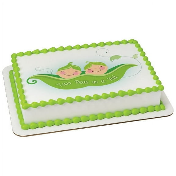 Two Peas in a Pod Edible Icing Image