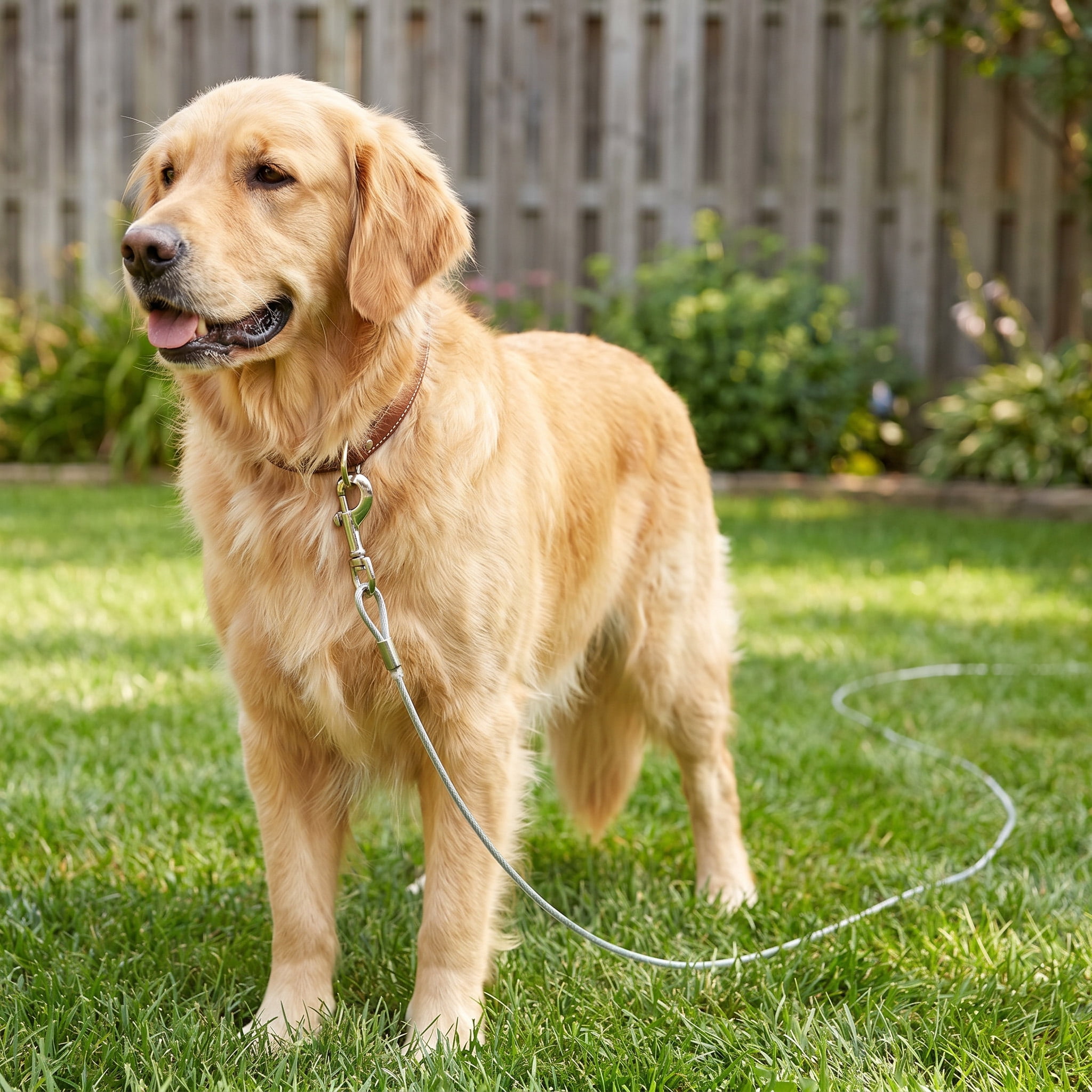 (2 pack) Vibrant Life Ultra Durable Reflective Vinyl-Covered Tie-Out Cable for Dogs, L, 25'
