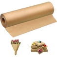 thumbnail image 1 of Rollo de papel kraft para manualidades, regalo, rollo de papel kraft natural reciclado, para artes, manualidades, regalos, correo, envoltura, pisos, caminos de mesa (0,3 x 30 m, marrón) ER, 1 of 5