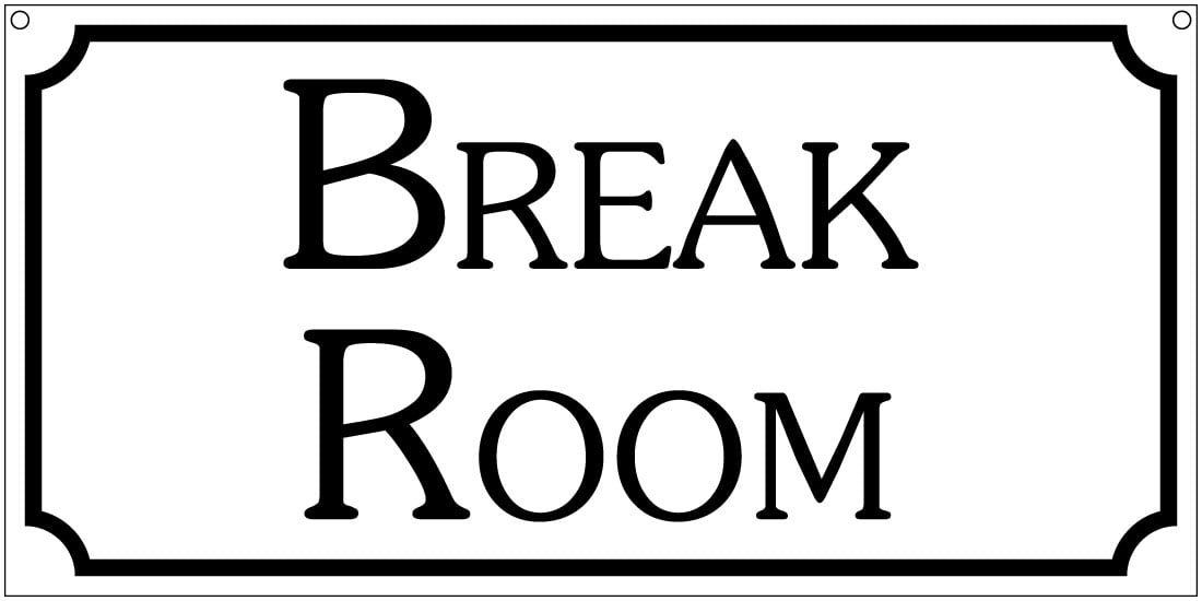 Break Room 6x12 Aluminum Vintage Office Business Warehouse Factory