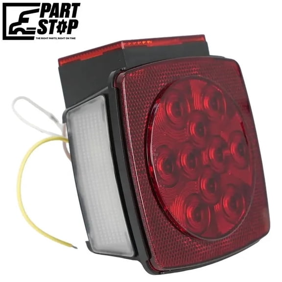 PartStop F01812-RS125 LED Trailer Combination Tail Light Kit Right Side Stop Turn Tail Submersible 12V Under 80 Inch