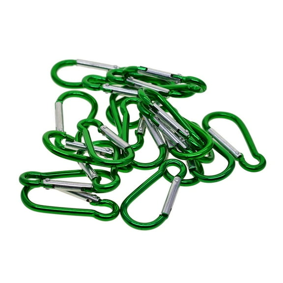 20pcs Mini Climbing Carabiner Buckle Snap Sp Clip Hook Keychain Green