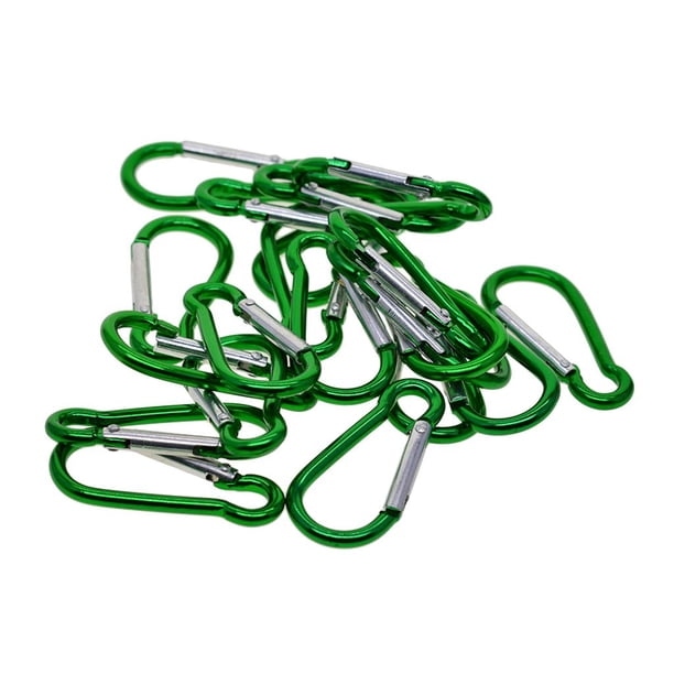 20x Mosquetón Grande de Aluminio Inoxidable con Mosquetón Llavero Clip Seguro