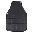 thumbnail image 3 of Delantal de peluquería de peluquero de cuero PU ropa de trabajo de corte de pelo ajustable impermeable (negro), 3 of 8