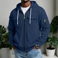 thumbnail image 3 of Rvwovn Men's Zip Up Hooded Jacket Utility Multi-Pocket Casual Fall Winter Outerwear Sizes S-3X, 3 of 8