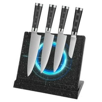 Fkszll Magnetic Knife Block 3 in 1 Multifunctional Magnetic Holder Stable Cutter Stand for Kitchen Countertop