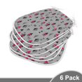 thumbnail image 2 of Abstract Triangle Dining Chair Pad, Hand Drawn Geometric Composition with Pastel Colors, Water Resistant Pillow with Straps for Kitchen Seats, 6 Pieces Set, Grey Pink Charcoal Grey, by Ambesonne, 2 of 5