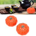 thumbnail image 4 of Leaf Tea Tin Containers, Easy To Clean Tea Tin Canister Pumpkin Shape Scratch Resistant With Sealed Lid For Tea Coffee Sugar Storage For Loose Tea And Tea Bags, 4 of 8